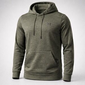 Under‎ Armour Mens Armour Fleece Hoodie Green Heather Loose Fit Medium